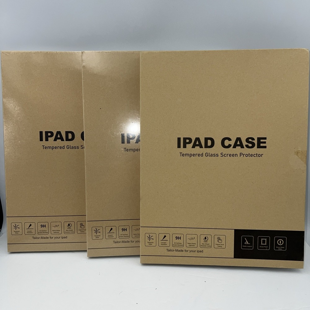 (3)SUPFINE for 10.2 Inch iPad 9th/8th/7th Generation Cases w/Glass SCN Protector